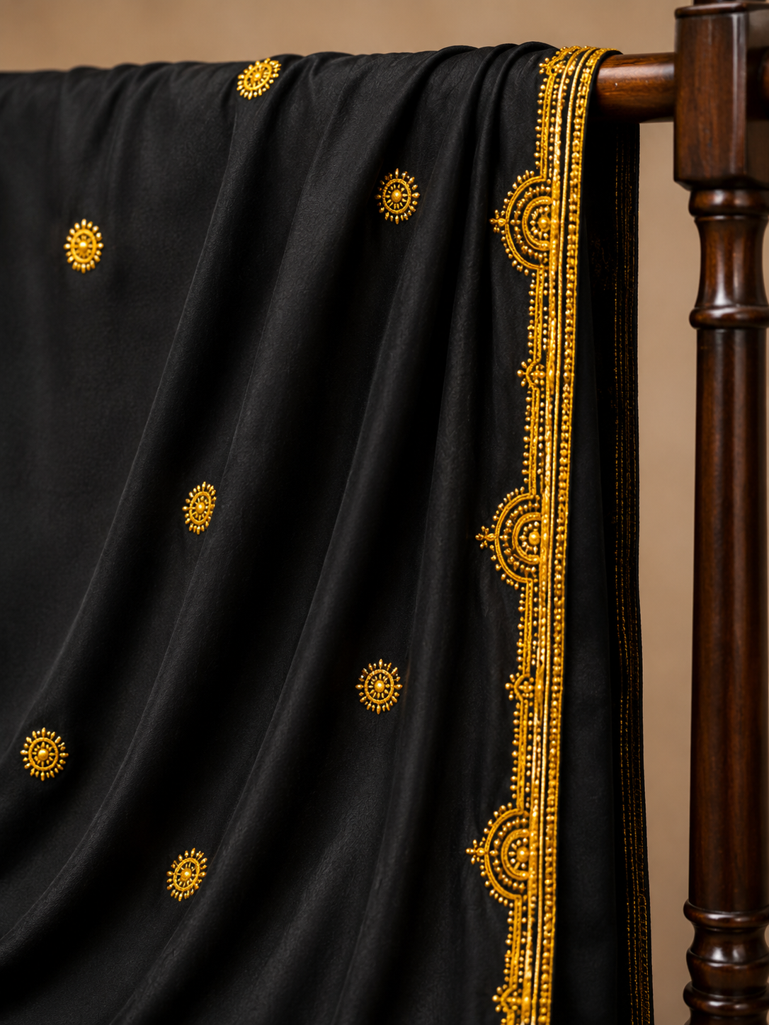 Handmade Black Shawl