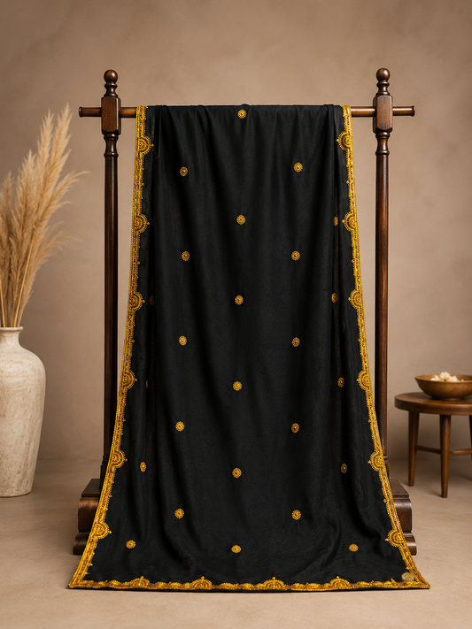 Handmade Black Shawl