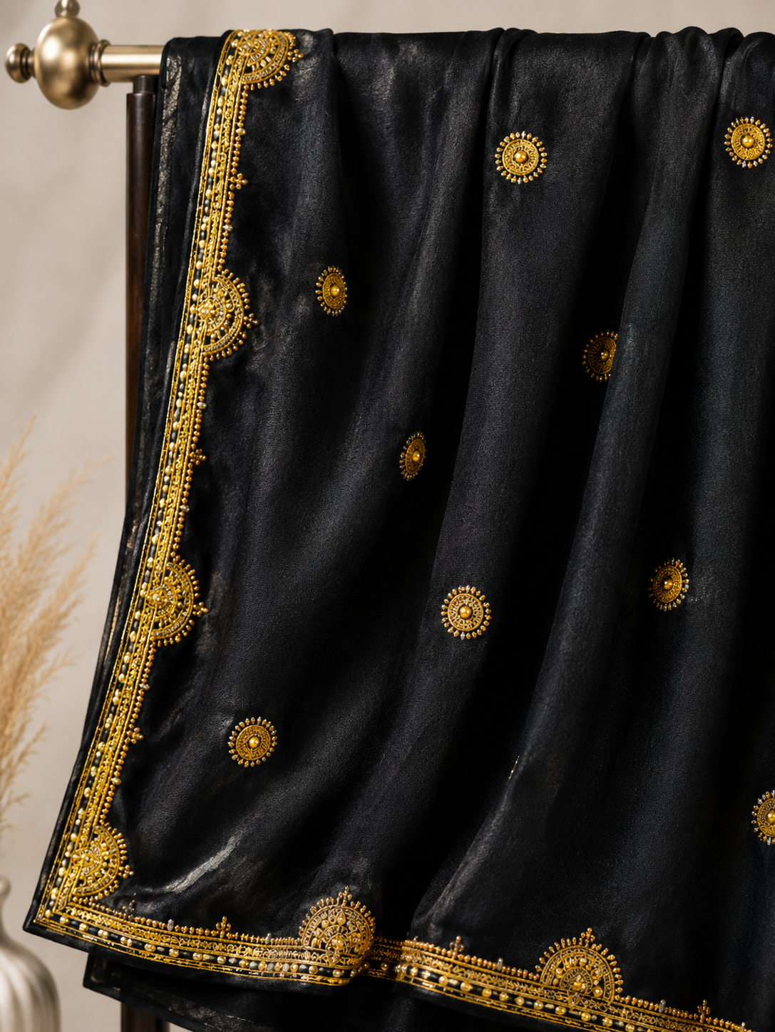 Handmade Black Shawl