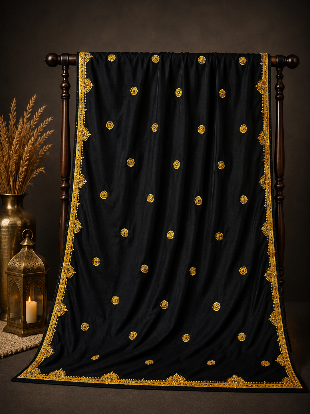 Handmade Black Shawl