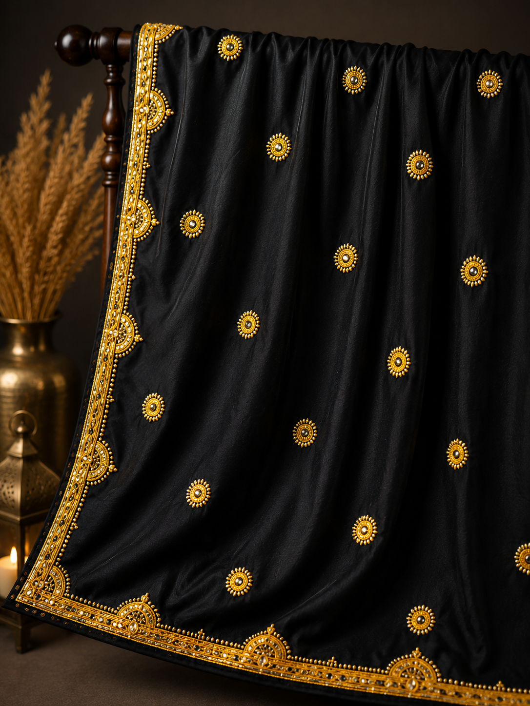 Handmade Black Shawl