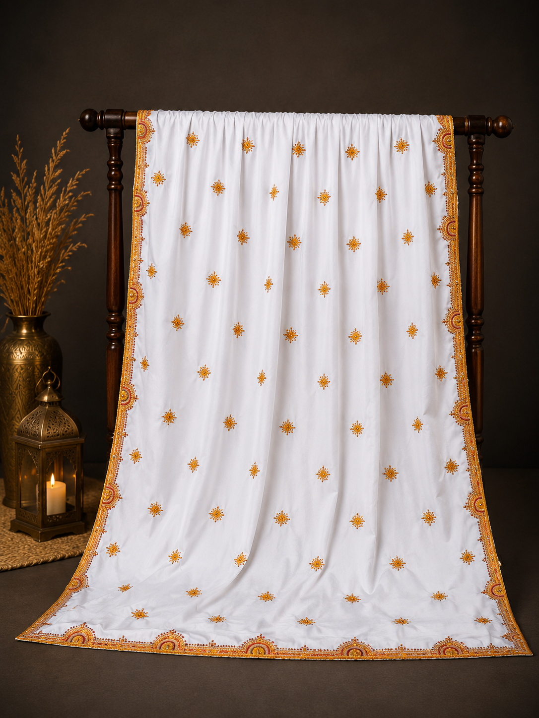 Handmade White Shawl
